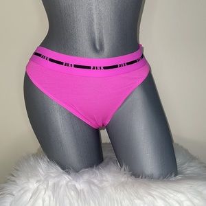 VICTORIAS SECRET PINK LOGO HIGH-LEG BIKINI PANTY. NWT